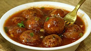 Veg Manchurian Gravy  Restaurant Style Veg Manchurian Recipe  Kanaks Kitchen [upl. by Akit]