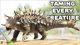 TAMING EVERY CREATURE IN ARK  ANKYLOSAURUS  ARK SURVIVAL EVOLVED EP4 [upl. by Anirahtak]