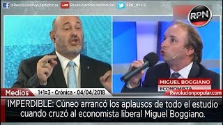 MONUMENTAL cruce entre Santiago Cúneo y el economista liberal Miguel Boggiano [upl. by Saire122]