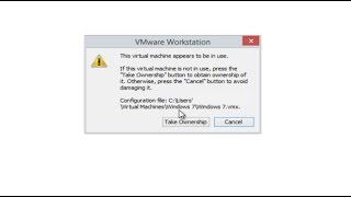 How To Fix VMware Workstation 12 quotTake Ownershipquot Error Tutorial [upl. by Sousa880]