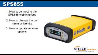 Trimble SPS855 How to configure setting  SITECH Louisiana [upl. by Ahsocin212]