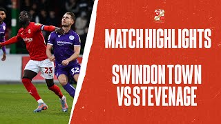 Match Highlights Swindon Town vs Stevenage [upl. by Nnylg]