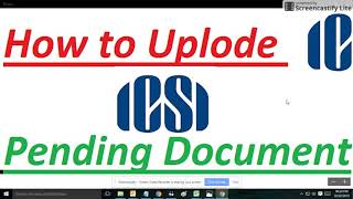 ICSI  How to Upload CS Pending Documents with the help of  ICSI LIVE UPDATE  Rajpicz [upl. by Voorhis562]