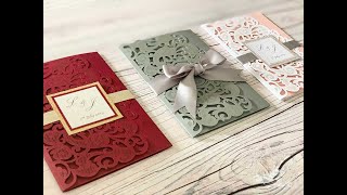 How To Make Wedding Invitations  3 different ideas [upl. by Eenalem]