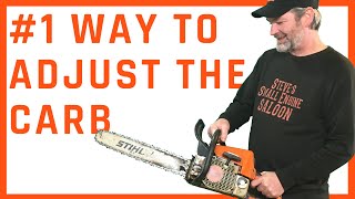 CORRECT WAY To Adjust Or Tune The Carburetor On A Chainsaw StepbyStep [upl. by Beaner]