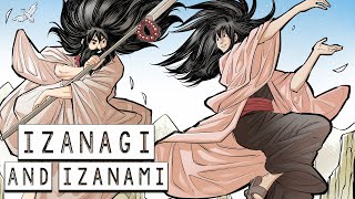 Izanagi and Izanami The Origin of Amaterasu Susanoo and Tsukuyomi  Japanese Mythology [upl. by Yllatan]