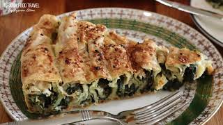 Turkish Spiral Spinach Borek quotIspanaklı Dolama Börekquot [upl. by Eustashe]