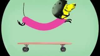 Wiener Dog Riding A Skateboard Animation [upl. by Florina]