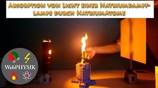 Diskrete Energieniveaus in Atomen  Absorption von Licht einer Natriumdampflampe [upl. by Debbra]