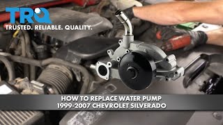 How to Replace Water Pump 199906 Chevy Silverado [upl. by Ogdan]