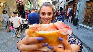 Street Food in Italy  FLORENCES 1 PANINI at Allantico Vinaio  ITALIAN STREET FOOD in Tuscany [upl. by Kaleena244]