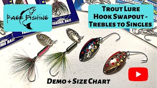 HOOK SWAPOUT  TREBLES TO SINGLES ON TROUT LURES  DEMO  GAMAKATSU SIWASH HOOK CONVERSION CHART [upl. by Annnora870]