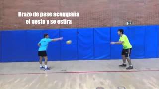 Gestos técnicos Pase en Balonmano II [upl. by Roban]