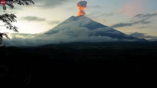 May 5 2024 Rare Sunset Eruption at Semeru Volcano Indonesia [upl. by Akinod]