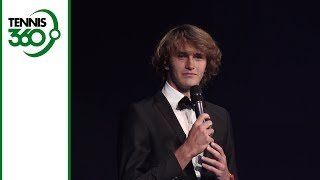 Alexander Zverev gives brilliant introduction to Roger Federer at Laver Cup gala [upl. by Sylirama509]