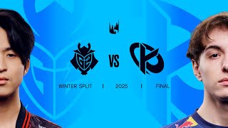 G2 vs KC  2025 LEC Winter Split Playoffs  Split Final [upl. by Aneled]