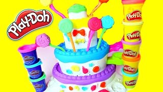 PASTEL DE PLASTILINA PLAY DOH Play Doh Cake PlaysetMundodejuguetes [upl. by Aric]