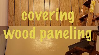 DIY Wood Paneling Coverup [upl. by Cone]