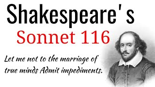 Shakespeares Sonnet 116 Let me not to the marriage of true minds Admit impediments In Hindi [upl. by Claiborn294]