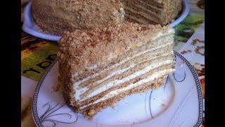 Торт Медовик с Заварным Кремом  Medovik Honey Cake Recipe  Пошаговый Рецепт [upl. by Soracco]