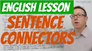 English lesson  Sentence connectors  conectores en inglés [upl. by Rodger]