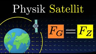 Satelliten Beispiele in der Physik  geostationär Umlaufzeit Radius Zentrifugalkraft [upl. by Ovida469]