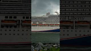 Carnival Liberty Stormy Sailaway 😲 cruise [upl. by Longawa]