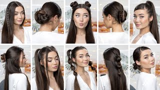 10 EASY HEATLESS BACK TO SCHOOL HAIRSTYLES [upl. by Zane]