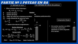 Poteau en BÉTON ARMÉ Dimensionnement et Ferraillage Partie 1 [upl. by Idham]