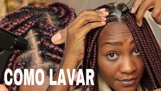 COMO LAVAR AS TRANÇAS BOX BRAIDS [upl. by Pember]