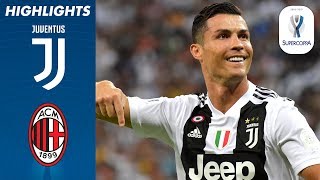 Juventus 10 Milan  Ronaldo Scores to Win First Trophy with Juve  Supercoppa Final 1819 [upl. by Carling]