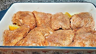 Crispy Baked Chicken Recipe  Easy Baked Chicken Thighs [upl. by Olmstead422]