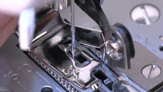 SINGER® Side Cutter Presser Foot Attachment Tutorial [upl. by Atselec435]