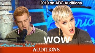 Jeremiah Lloyd Harmon “Almost Heaven” original song GREAT RANGE  American Idol 2019 Auditions [upl. by Merc417]