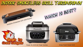 Indoor Smokeless Grill Throwdown  Ambiano Smokeless Grill Power XL Combo Grill Ninja Foodi Grill [upl. by Aliakim]