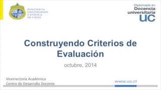 Construyendo Criterios de Evaluación [upl. by Aveneg]