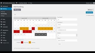 Booking Calendar Legacy Version  WordPress plugin [upl. by Anavlis]