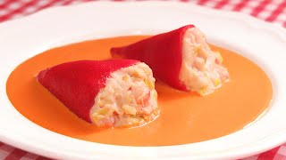 Pimientos Rellenos de Langostinos súper Deliciosos [upl. by Amerigo]