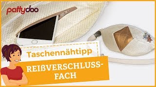 Taschen nähen 8 Reißverschlussfach nähen [upl. by Woodcock]