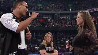 The Rock  Chris Jericho and Stephanie McMahon Segment Part 2 [upl. by Hameean]