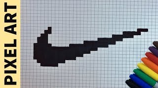 Come disegnare Logo Nike Pixel Art  How To Draw logo Nike pixelart [upl. by Aicnetroh]