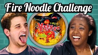 TEENS vs FOOD  FIRE NOODLE CHALLENGE [upl. by Terchie]