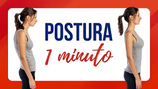 EXERCÍCIO FÁCIL PARA A POSTURA EM 1 MINUTO  Como melhorar a cifose em casa [upl. by Aniwde]