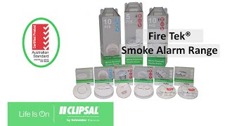 Clipsal Fire Tek® Smoke alarm range overview [upl. by Karl]