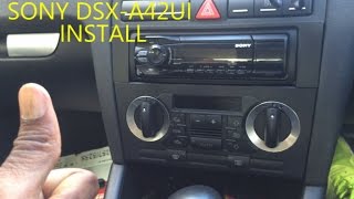 Car Stereo Sony DSX A42UI Install On Audi A3 [upl. by Annekam]