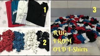 How to Make a Rag Rug Using Old TShirts  Recycle amp Reuse your Clothes by Live Creative [upl. by Hazen741]