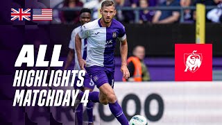 ALL HIGHLIGHTS MATCHDAY 4 🤩⚽ Jupiler Pro League 2324 [upl. by Novikoff165]