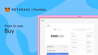 How to buy crypto on MetaMask Portfolio [upl. by Kaya]