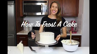 How To Frost A Cake  A Beginners Guide  CHELSWEETS [upl. by Boardman]