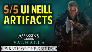 All 5 Ui Neill Artifacts Location  AC Valhalla Wrath of the Druids Ireland Artifact Guide [upl. by Grimona]